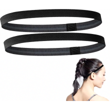 2er Set Haarband für Jungen und Herren, elastisches Sport-Stirnband, rutschfest, dünn, geeignet für Kinder und Fußball, für Damen und Jugendliche
