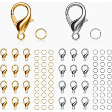 300 Stück Schmuckverschluss für Halskette, Armband und Fußkettchen, Verschluss für DIY-Schmuckherstellung, Gold und Silber