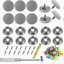60-delige reparatieset voor autohemelbekleding, autoreparatieklinknagels, universele autodakklinknagels met 60 pinnen, 1 schroevendraaier, 1 meetlint,