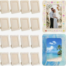 16er-Pack Holzbilderrahmen zum Bemalen, 10 x 15 cm, 3D-Bilderrahmen zum Befüllen für Geburtstage, Partys und Hochzeiten