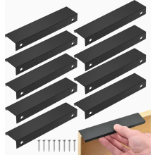 Möbelgriffe Versteckt, Moderne Schrank- und Schubladengriffe, Lochmitte 200 mm, mit 20 Schrauben, für Schlafzimmer, Küche und Kleiderschrank