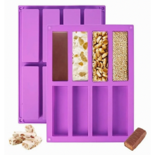 Φόρμα σιλικόνης 2 τεμαχίων για αντικολλητική μπάρα μούσλι, 8 κ