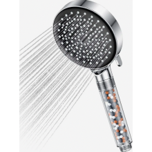 Cabezal de ducha con filtro, cabezal de ducha ahorrador de agua de 7,5 l/min, cabezal de ducha con 6 tipos de chorro, cabezal de ducha de mano, cabeza
