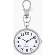 Horloge met karabijnhaak, zakhorloge met karabijnhaak als sleutelring, FOB clip-on quartzhorloge, analoog horloge voor artsen, verpleegkundigen, ambul