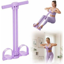 Widerstandsband mit Griff, 6 Röhren, Ganzkörpertrainer für Zuhause, elastisches Zugseil, Multifunktions-Beintrainer für Yoga und Fitness