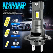 Ultraheldere H1 LED-koplampen, 6000K koelwit, draadloos alles-in-één ontwerp voor autoverlichting