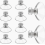 10 Pack Threaded Suction Cups, Reusable 25 mm Diameter Suction Pads with 4 mm Thread, Strong Grip, Replacement Adhesive Pads for Parking D 1