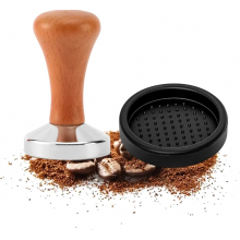 Koffiestamper, espressostamper, roestvrijstalen koffiestamper, tampermat, een uitstekende keuze voor het bereiden van espresso met een rijk aroma.