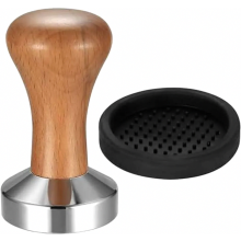 51-mm-Edelstahl-Kaffeetamper mit Holzgriff, Tamper-Set für Espressomaschinen, geeignet für Cafés und Kaffeeliebhaber, robust und präzise