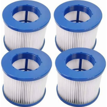 Spa-filterpatronen - Spa-filterpatroon voor whirlpoolfilters met schroefdraad, 75 * 100 mm filterpatroon voor zwembadfilters van Clever Spa. (Blauw -