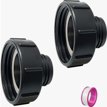 Adaptador para tanque IBC S100x8 a S60x6, rosca gruesa de 100 mm a 60 mm, 2 piezas, conexión para tanque de agua de lluvia