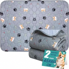 Wasbare plasmatten voor huisdieren, 2 stuks, herbruikbare puppy-matjes voor honden, snel absorberende matjes voor honden, katten en andere huisdieren.