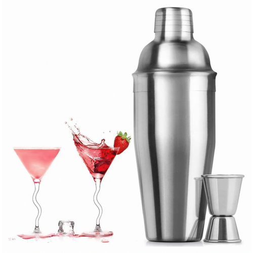 Σετ κοκτέιλ 25 oz / 750 ml, Ανοξείδωτο σέικερ κοκτέιλ με ενσωματωμένο