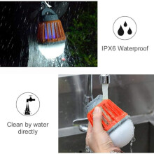 Draagbare muggenwerende lantaarn, IPX6 waterdichte insectenverdelger, USB oplaadbare LED-campinglamp met uitschuifbare kap.