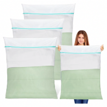 kpl pyykkipusseja, Suuri pyykkiverkko XXL (90 x 110 cm), Suuri pyykkipussi, Pyykkiverkko pesukoneelle, Kestävä verkkopyykkipussi vetoketjulla, Vo