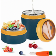 Thermosfles met handvat, 710 ml, roestvrijstalen voedselwarmer voor kinderen, thermische lunchbox, voedselcontainer, voedselwarmer, soepcontainer, pra