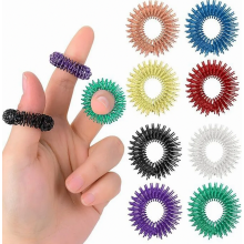 Akupressurringe Set für Finger, zur Stressreduktion und Förderung der Durchblutung, 5 Stück, aus Metall