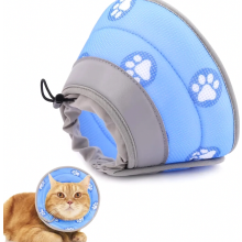 Nekbrace voor katten, waterafstotend, opvouwbare zachte beschermkraag voor katten, herstelkraag, zachte beschermkraag voor katten, na een operatie