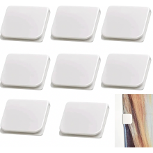 8-Pack Self-Adhesive Shower Curtain Clips, Anti-Splash Windproof Curtain Holders, No Drill Bathroom Accessories for Shower Protection