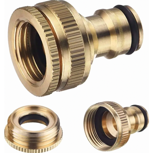 Connettore in ottone per rubinetti da 1/2" e 3/4", 2