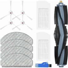 Set di accessori di ricambio per ECOVACS DEEBOT T10+, 1 spazzola principale, 2 filtri, 4 spazzole laterali, 4 panni per la pulizia, 1 strumento per l