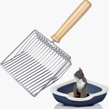 Kattenbakschepje, metalen kattenbakschep, kattenbakschepje voor de kattenbak, metalen kattenbakschep, roestvrijstalen kattenbakschep