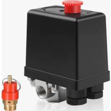 Drukschakelaar voor 220V luchtcompressoren, 4-gats drukschakelaar, multifunctionele drukschakelaar/regelklep voor snelle drukontlasting