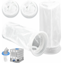 4-delige IBC-vervangingsfilterset van nylon, IBC-filter, nylon filter voor IBC-deksel, accessoire voor IBC-tankdeksel met filter voor regenwatertank