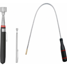 Lot de 3 outils magnétiques télescopiques de récupération, tige flexible à aimant extensible pour saisir vis et petites pièces métalliques