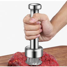Ablandador de carne de acero inoxidable con 21 agujas afiladas para perforar la carne, ablandar filetes, carne de res, pollo y cerdo, para G
