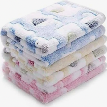 Luciphia Hondendeken/Kattendeken, Wasbaar, Pluche, 1 Pak van 3 Dekens, Superzachte Pluche, Knuffelbare Fleece Huisdierdekens voor Honden en Katten, Ka
