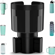 Adaptador extensor para portavasos de coche con base ajustable, compatible con portavasos Stanley de 0,4 a 1,2 L y otras botellas grandes de 0,5 a 1,4