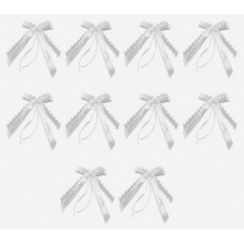 20 lazos para coche de boda con encaje en forma de corazón, decoración para coche nupcial, lazos de cinta para regalo de boda, 26x13cm