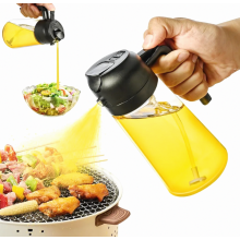 Pulverizador de aceite para la cocina, botella pulverizadora de aceite de 500 ml, pulverizador de aceite 2 en 1 que puede rociar y verter aceite para