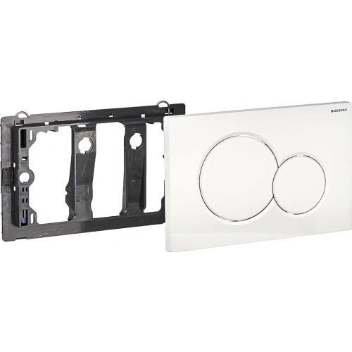 Sigma01 Flush Plate, Plastic Dual-Flush Button Panel, 1 Piece 1