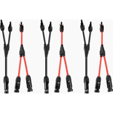 Y-splitter voor zonnepanelen, weerbestendige Y-connector met meerdere contacten (4 stuks) voor zonnepanelen, parallelle PV-kabel (mannelijk/vrouwelijk