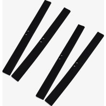 4-Piece 25 cm Black Silicone Replacement Rubber Blade for Shower Squeegee and Window Squeegee, Streak-Free Wiper Edge for Smear-Free Clean