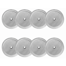 8-delige filterset voor French presses, 10 cm roestvrijstalen vervangingsfilterzeef voor French presses, universele filterzeef voor French presses van