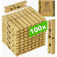 Bambupyykkipojat, puiset pyykkipojat, pyykkipyykkipojat, puiset pyykkipojat, määrä: 100