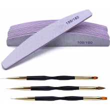 Professionelle Nagelfeile 13 Stück, 100/180 Körnung, waschbar, doppelseitig, für Nägel, Friseursalon und Haustiere