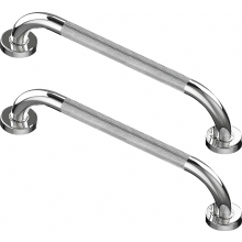 2 Pack 60 cm Chrome Plated Stainless Steel Wall Grab Bars for Bathroom, Shower and Bathtub, Anti Slip Grip for Seniors and Disabled Users