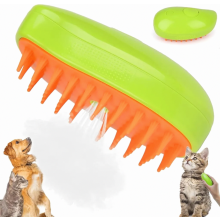 Stoomborstel voor katten, 3-in-1 stoomborstel voor katten, kattenborstel met stoom, hondenborstel, huisdierborstel, huisdierborstels, zelfreinigende v