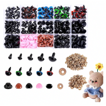 462 Piece Safety Eyes and Safety Noses with Washers, Assorted Sizes 6-14 mm for Amigurumi, Crochet Animals and Teddy Bear Making