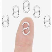5 Pcs Double Opening Lobster Clasps Stainless Steel Necklace Bracelet Extenders Metal Clasps for Necklace Clips and Bracelet Connectors Si