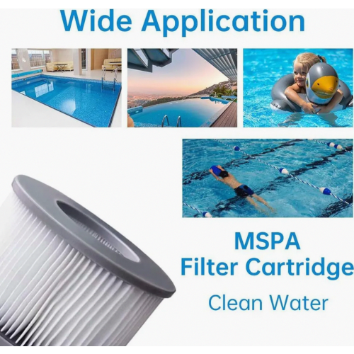 4 Pack Filter Cartridges for Inflatable Pools, Improved Version, Compatible with Current Hot Tubs and Spa Systems 2