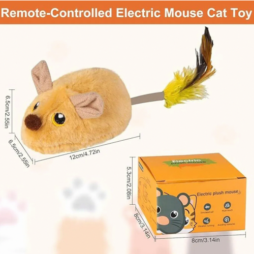 Smart Cat Toy, Rechargeable Remote Control Mouse, Interactive Hunting Toy with Light and Sound Effects 1