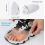 Silicone Toe Separators, 8 Pack Pinky Toe Protectors, Adjustable Spacers for Overlapping Toes, Comfortable Toe Alignment Sleeves, White, R 4