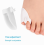Silicone Toe Separators, 8 Pack Pinky Toe Protectors, Adjustable Spacers for Overlapping Toes, Comfortable Toe Alignment Sleeves, White, R 5