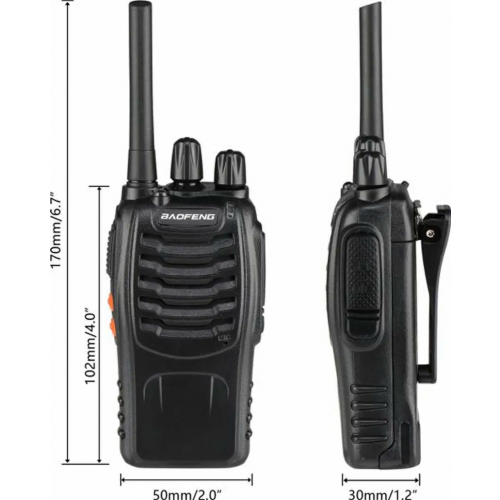 BF-88E 1500mAh Ραδιόφωνο διπλής κατεύθυνσης εξαιρετικά μεγάλης διάρ 1