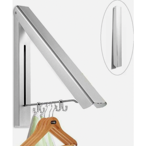 Foldable Wall Hooks for Outdoor Use, Corner Balcony Drying Rack Hook, Space Saving Laundry Hanger, Wall Mounted Clothes Hook, Garment Rack